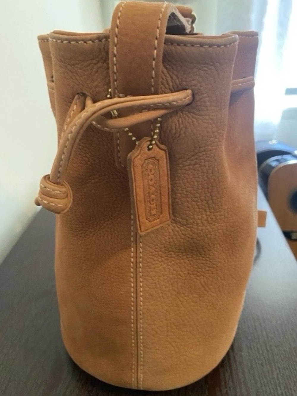 Vintage Coach Sonoma Nubuc Leather Drawstring Bucket Crossbody Bag - Picture 5 of 5